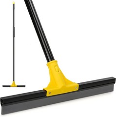 Squeegee Broom for Floor, 18” Heavy Duty Rubber Wiper with 60” Long Handle for