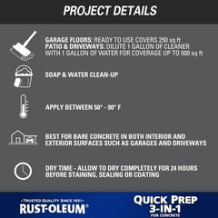 Rust-Oleum Quick Prep 3-IN-1 for Concrete, 1 Gallon – 362970