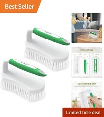 Comfort Grip Shower Scrubber – Sturdy Stiff Bristles Pack of 2 for Home Use