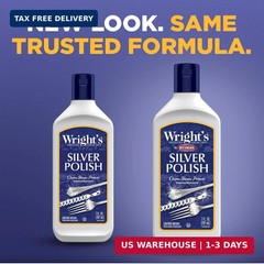 Wright’s Silver Cleaner and Polish – 7 Ounce (2 Pack) Ammonia-Free – Use on Silv
