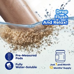 Septic Tank Treatment Pods 12 Pcs 1-Year Supply Beneficial Bacteria Enzymes