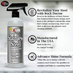 Stainless Steel Cleaner and Polish, Streak-Free Cleaning Solution for Chrome …