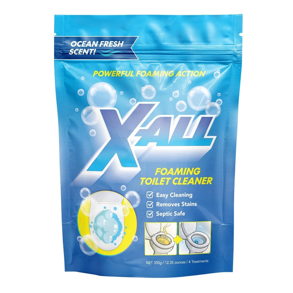Toilet Cleaner Foaming Self-Activating Powder Fights Stains Limescale