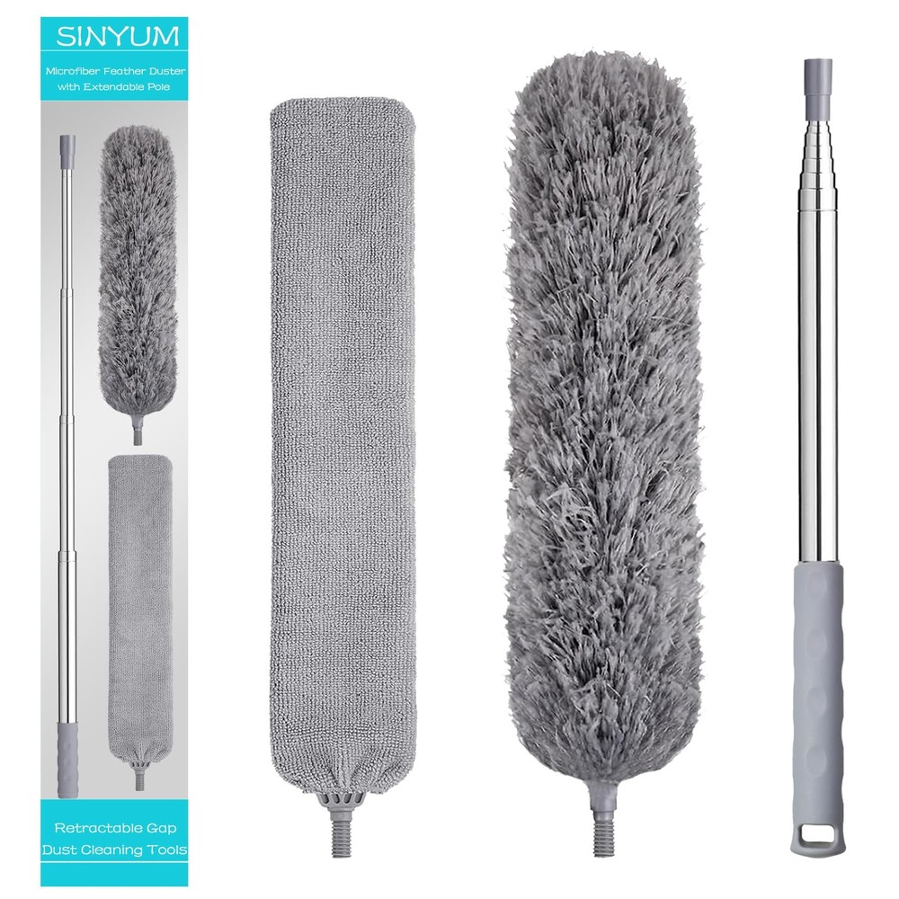 100 Inch Retractable Gap Dust Cleaner Cleaning Tools & Microfiber Feather