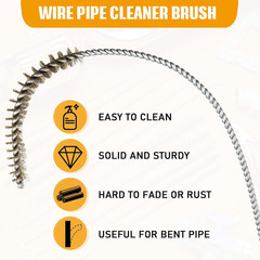 10 Pieces Wire Tube Brushes Bulk for Cleaning Pipe Tube Brass Stainless Steel…