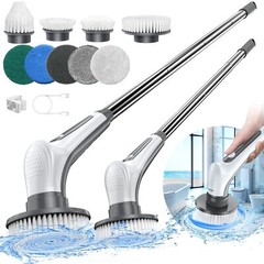 ELECTRIC SPIN SCRUBBER 10 IN 1 CORDLESS CLEANING BRUSH IPX8 WITH 9 REPLACEABLE B