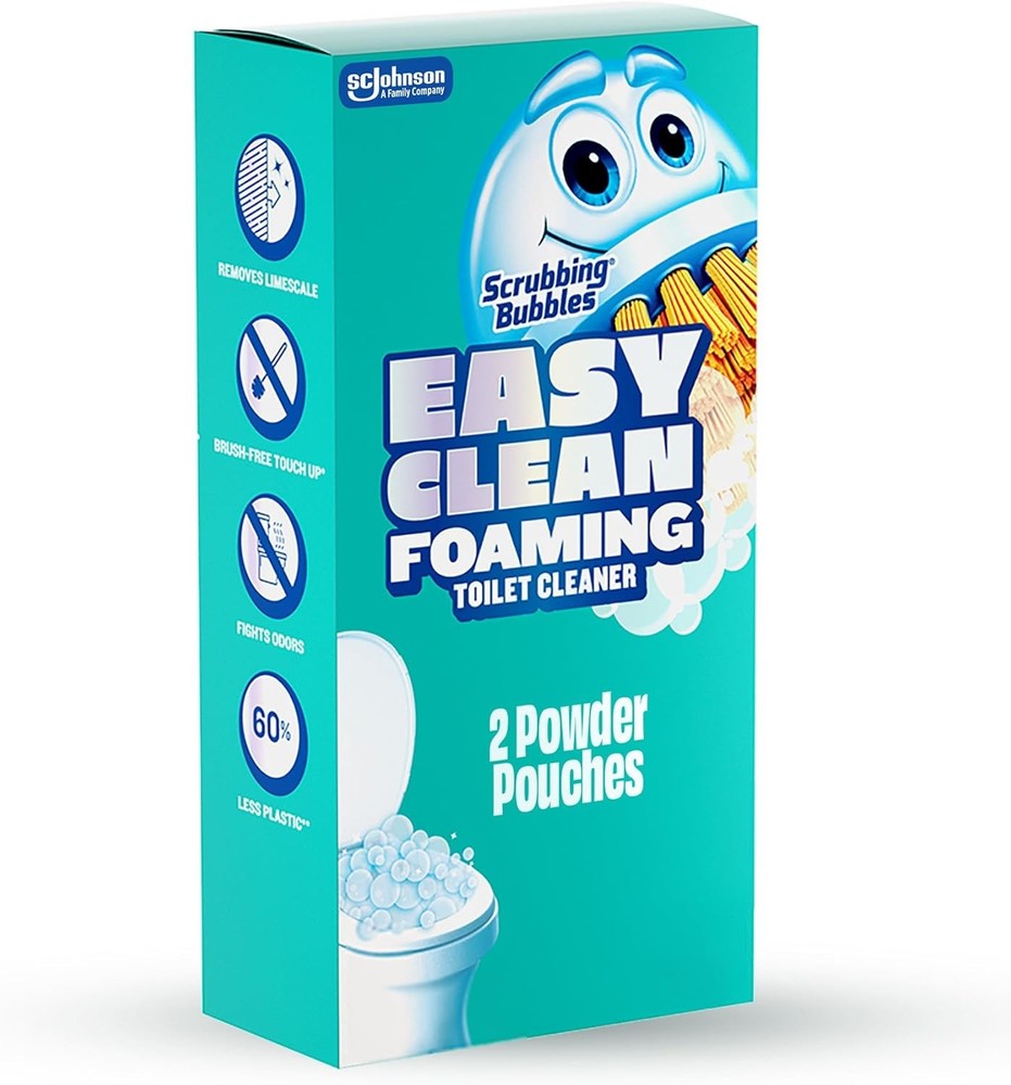 Scrubbing Bubbles Easy Clean Toilet Cleaner, Drop In Powder, 2 Pouches 100g