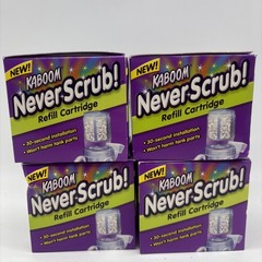 Kaboom [Orange Glo] Never Scrub! No-Clean Toilet Cartridge Refills – Lot of 4