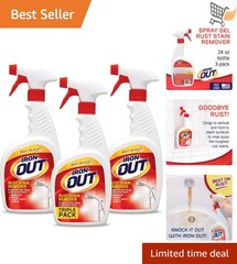 Rust Stain Remover Spray Gel 24oz Pack of 3 Heavy Duty No Scrubbing Multi Sur…
