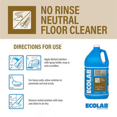 1 Gal. No Rinse Neutral Floor Concentrate Cleaner, Residue Free Formula for Tile