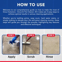 Professional-Grade Grout Cleaner for Tile, Ceramic, Porcelain & Marble – Acid…