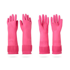 DABOGOSA Mamison 2 Pairs Reusable Waterproof Household Dishwashing Cleaning Rubb