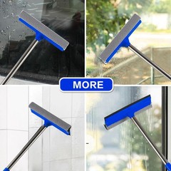 2 in 1 Window Squeegee,Car Window Cleaner Tool with 55″ Long Stainless Steel …