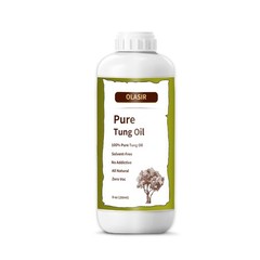 OLASIR 8oz 100% Pure Tung Oil FoodSafe, Waterproof Wood Finish & Protectant