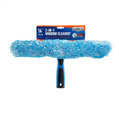 14″ 2-in-1 Window Cleaner Squeegee Scrubber Tool Streak Free Glass Washer