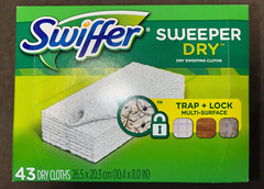 Swiffer Sweeper Dry Sweeping Cloths 43 Count 10.4 x 8.0 inch