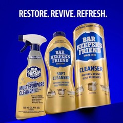 Bar Keepers Friend Powder Cleanser 12oz 2 Pack Stainless Steel