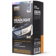 Headlight Restoration Kit Easy 3 Step Car Lens Cleaner 8 Wipes