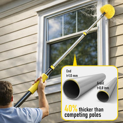 20 Foot High Ceiling Duster Kits with 5-12Ft Heavy Duty Extension Pole, High Rea