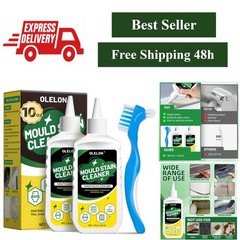 OLELON Mold Stain Remover Gel – 2 Pack for Washing Machine & Tile Grout