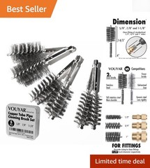 Medium Grit 6pcs Pipe Cleaning Brush Set – Ideal for Automotive & Fabrication