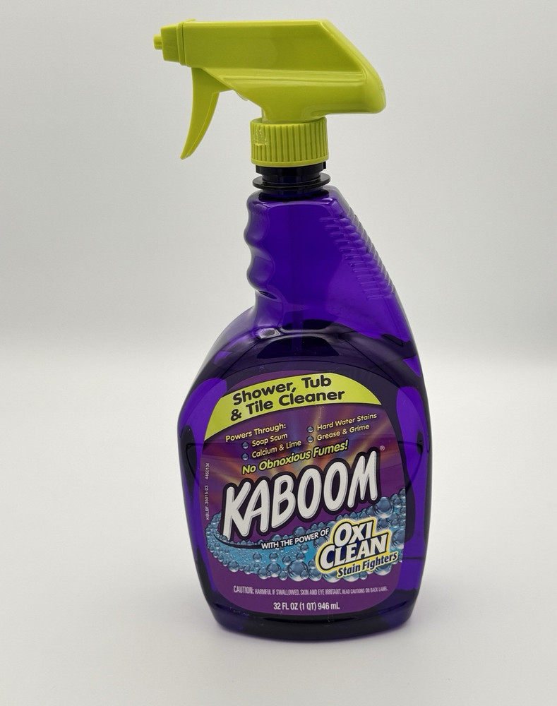Kaboom Shower Tub & Tile Cleaner OxiClean Stain Fighter 32 oz Spray Bottle
