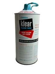 Vintage Klear Floor Finish Sc Johnson Wax 1960s 1970s Full,Unopened 14 Oz,1 Qt