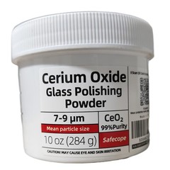 Glass Polishing Powder 99% Cerium Oxide 7-9 Um Particle Size 10 OZ (284g)