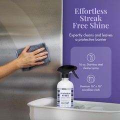 Stainless Steel Cleaner and Polish 100% USDA Biobased, Fingerprint and Residu…