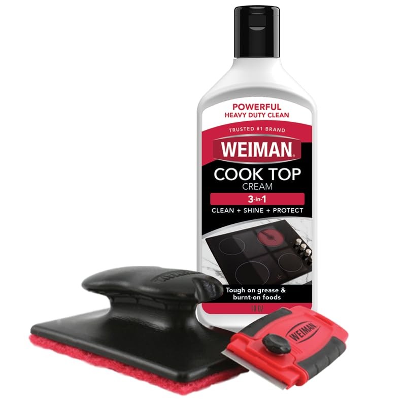 Weiman Glass & Ceramic Cooktop, 10 Ounce (Pack of 1), Polish & Cleaning Tools