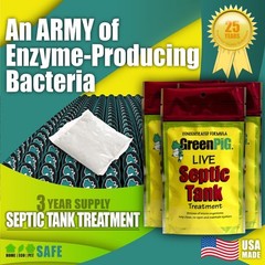 Septic Tank Treatment Packets Enzyme Bacteria Prevent Clogs Odors 3-