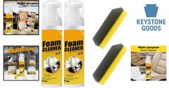 2 Pack Multi-Surface Foam Cleaner Spray for Car & Household – Lemon Scent