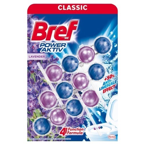 Bref Classic Toilet Bowl cleaner/freshener LAVENDER scent -3 x 50g-FREE SHIPPING