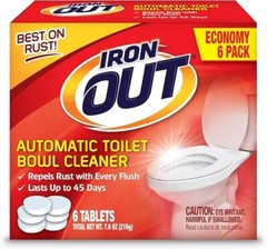 Iron OUT Automatic Toilet Bowl Cleaner, Toilet Cleaner, Pack of 1, 6 Tablets,