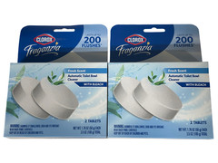 Pack of 4 Clorox Fraganzia Bleach-Free Automatic Toilet Bowl Cleaner Tablets