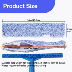 4 Pack 14″ Microfiber Window Scrubber Refill Replacement Compatible with Unge…
