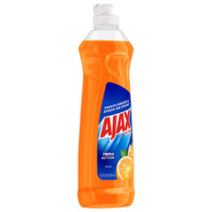Ajax Ultra Triple Action Orange Dishwashing Liquid Soap, 12.4 fl oz