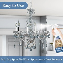 Chandelier Cleaner for Glass Figurine and Crystal Fixtures,Spray Away Dust fo…