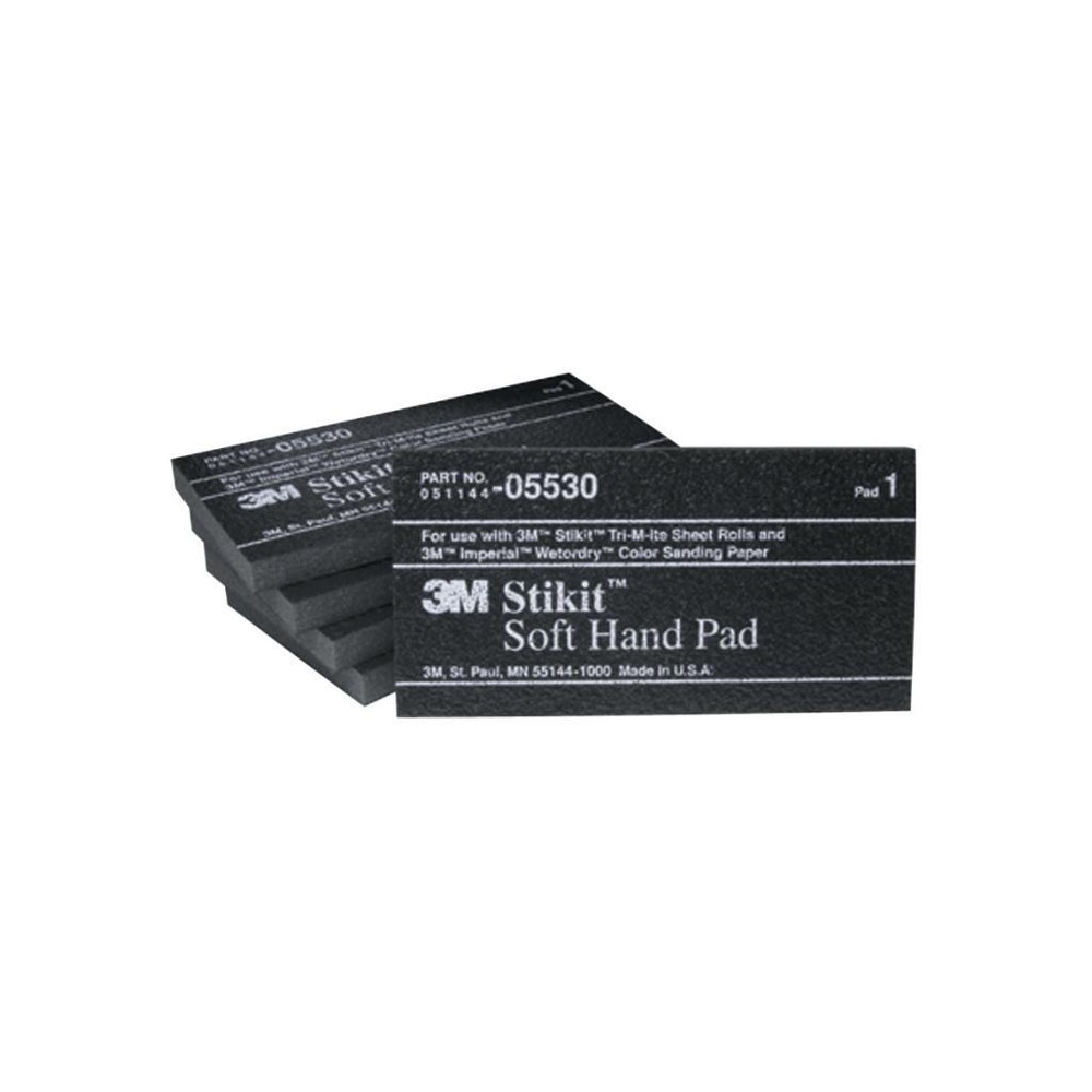 3M Stikit Soft Hand Pad, 05530, 2-3/4 in x 5-1/2 in x 3/8 in