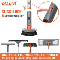 4-In-1 Long-Handled Tub Scrubber-Versatile Bathroom Cleaning Brush with Shower S