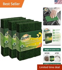 Scouring Pads – Heavy Duty Household Cleaning Scrubber with Non-Scratch Anti-…