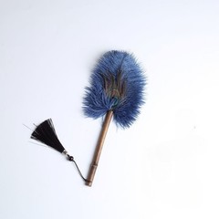 1pc Peacock Feather Duster Decorative Dusting Brush Manual Dust Cleaner Vintage