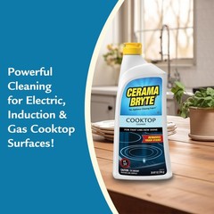 Cerama Bryte Cooktop and Stove Cleaner for Glass-Ceramic Surfaces, 28 Ounces, 56