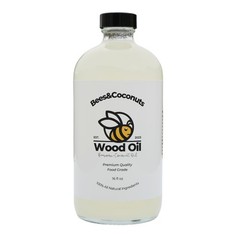 Bees&Coconuts All-Natural Wood Cutting Board Oil 16oz | Made with Fractionate…