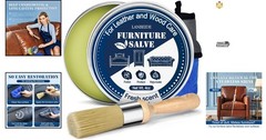 One-Step Leather Furniture Renewal Kit – 4oz Salve with Brush Included