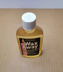Weiman Wax Away Candle Wax Remover Fabrics 8 fl oz White Cap Bottle – NEW SEALED