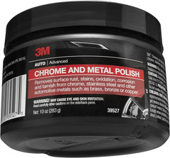 3M Chrome and Metal Polish, 39527, 10 Oz, Used on Wheels, Trim and Bumpers, for