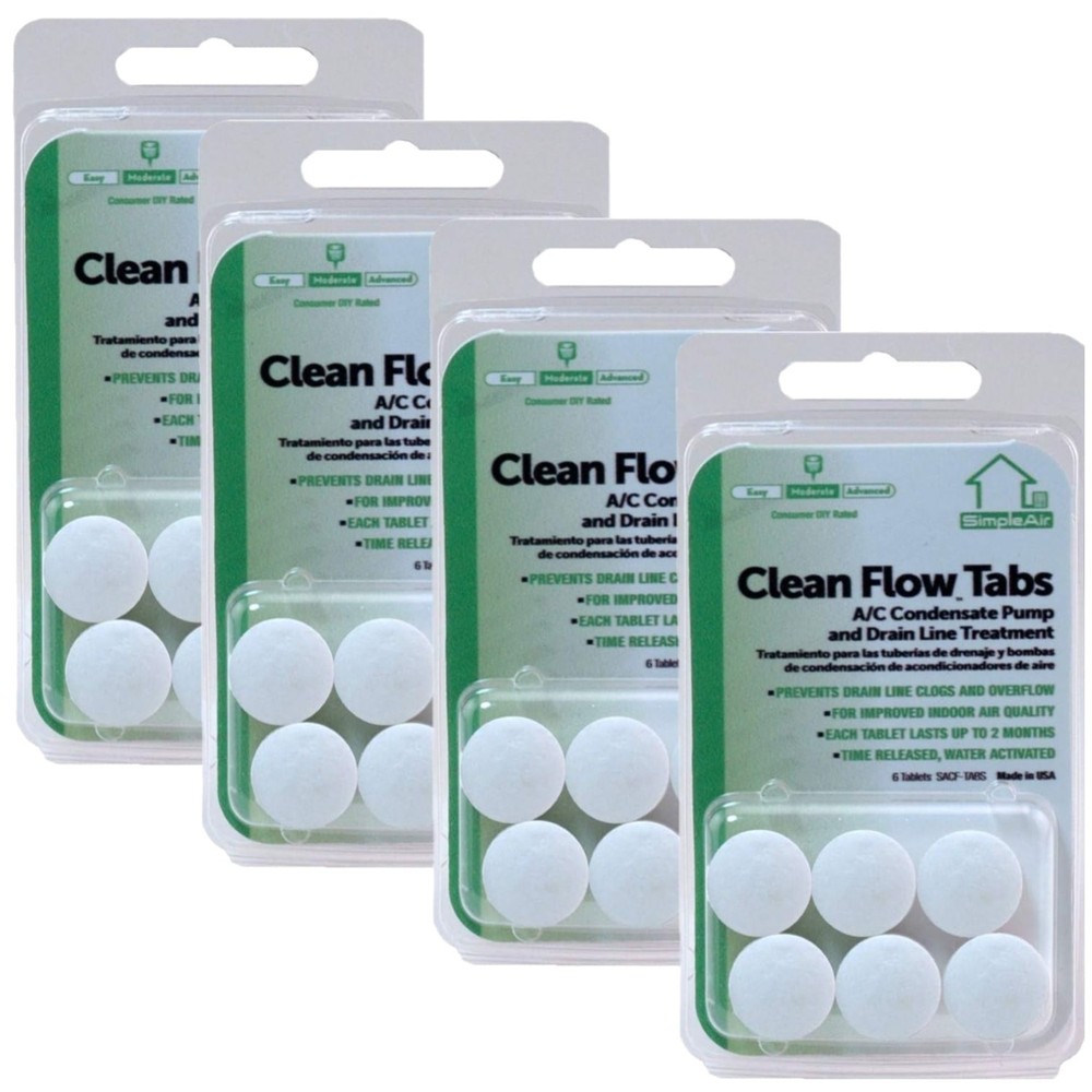 Dehumidifier Drain Line Clearing Tabs 6×4