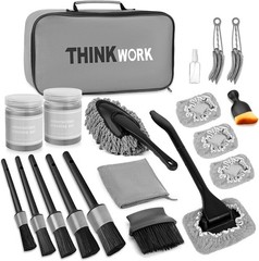 Professional-Grade 180 Rotating Windshield Cleaner & Brush Set for Detailing