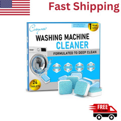 Washing Machine Cleaner Descaler 24 Pack – Deep Cleaning Tablets For HE Front